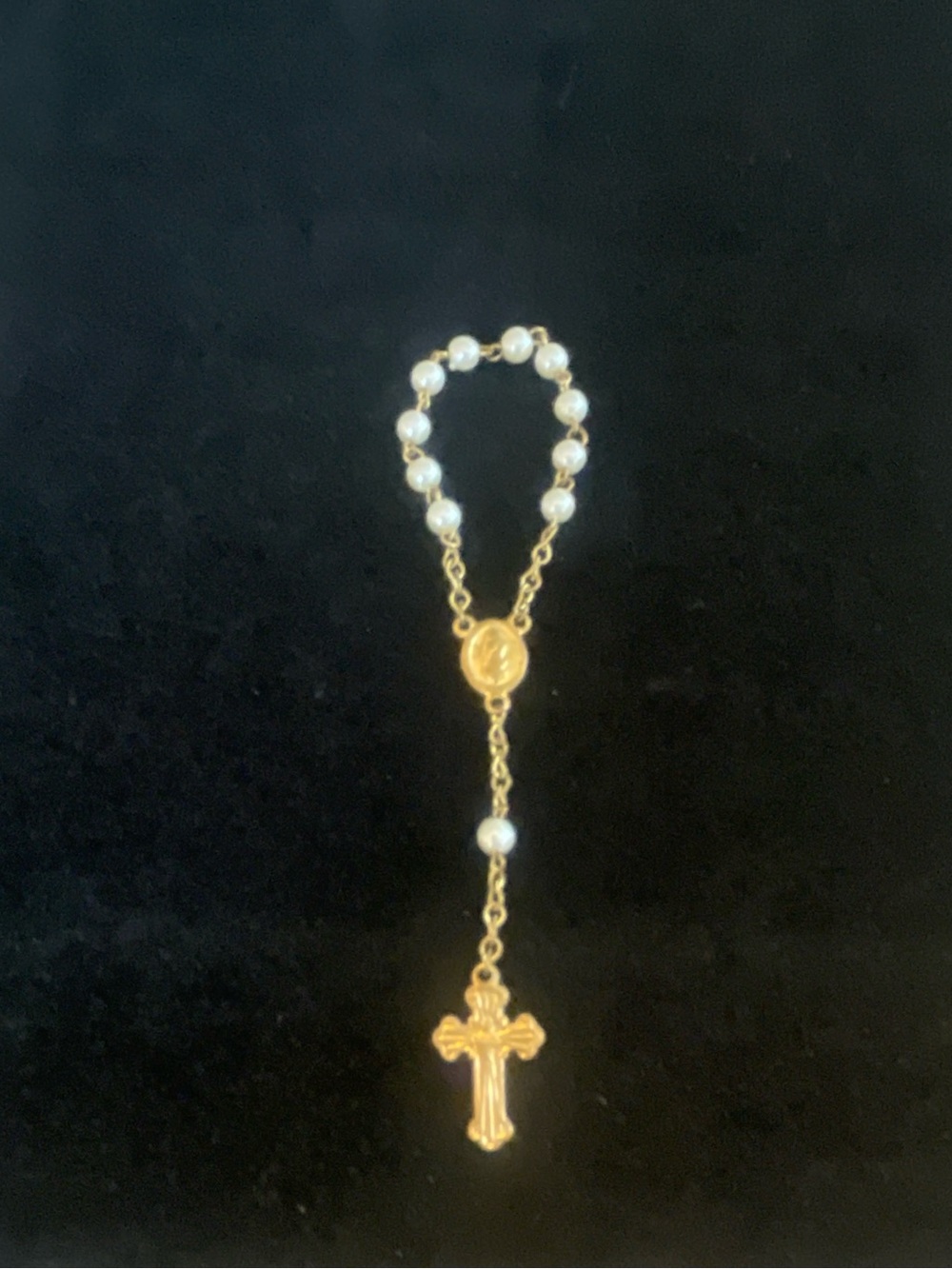 Tiny baptism or Pocket Rosary. Super cute and tiny! New!